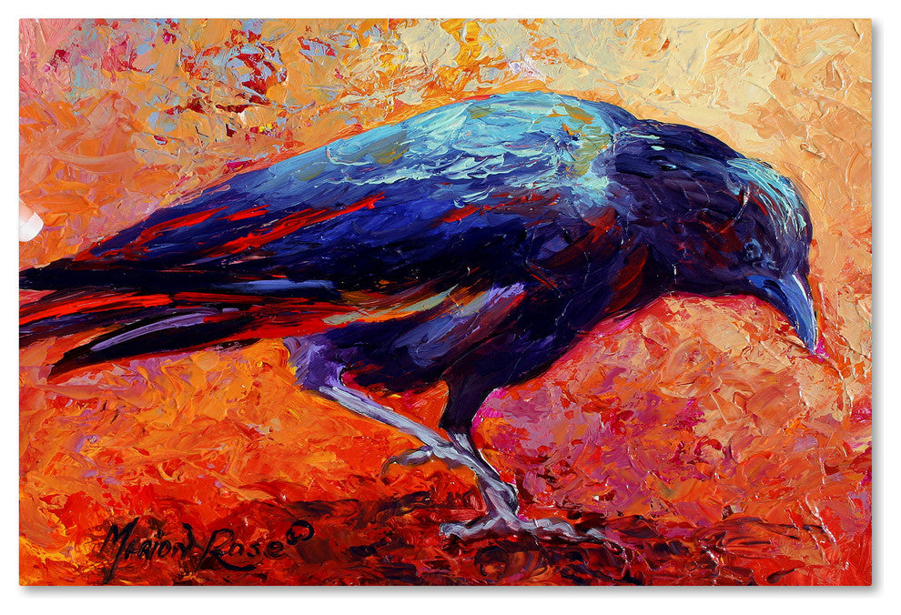 Marion Rose 'Crow 12' Canvas Art, 19 x 12