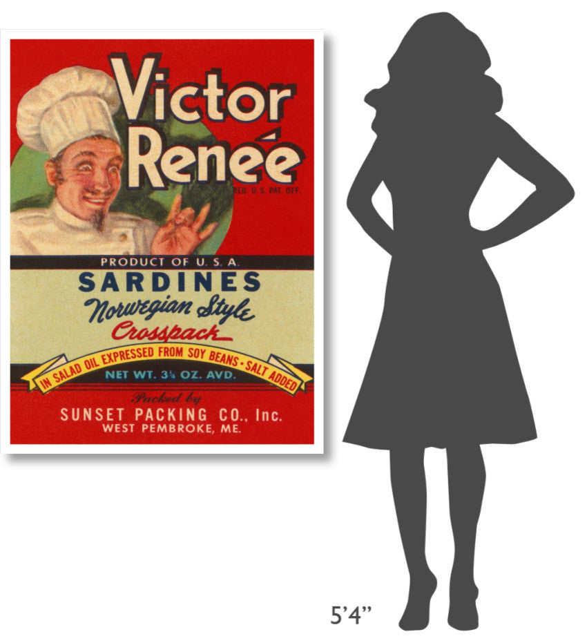 "Victor Renee Sardines" Digital Paper Print by Retrolabel, 35"x46"