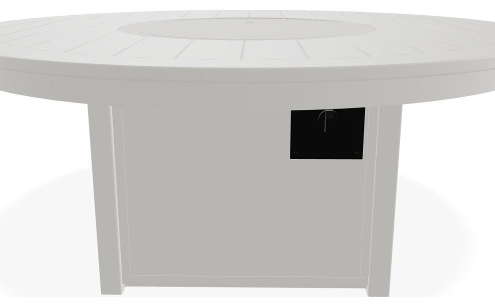 54" Round Marine Grade Fire Table with Propane Shelf