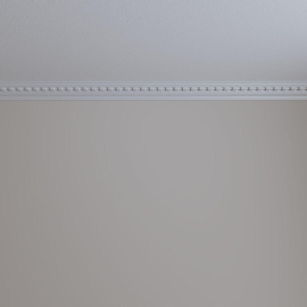 2"H x 2"P x 2 7/8"F x 96"L, (1 1/4" Repeat) Dentil Crown Moulding