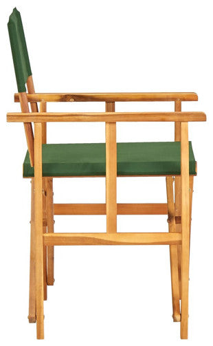 vidaXL Director's Chair Camping Chair for Outdoor Garden Solid Wood Acacia Green