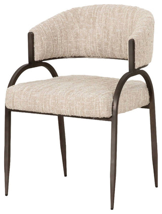 Modrest Kobe Modern Beige Fabric Dining Chair