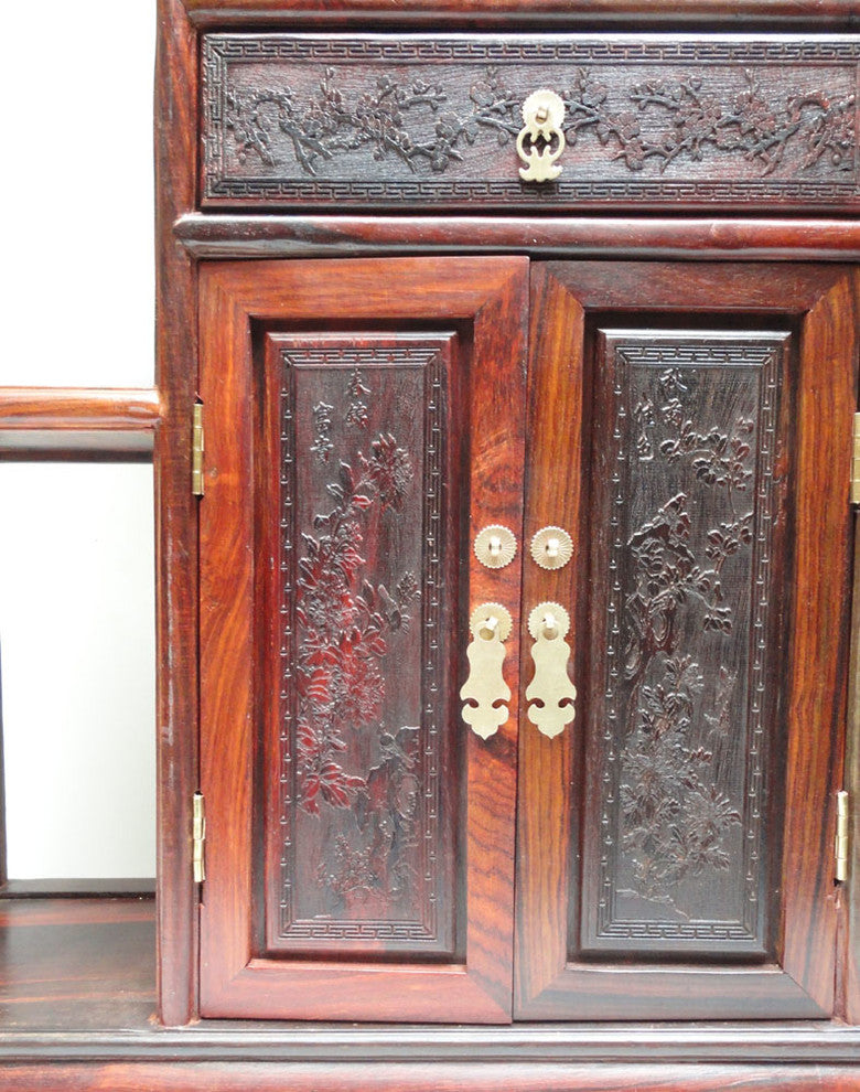 Chinese African Rosewood Desktop Display Chest