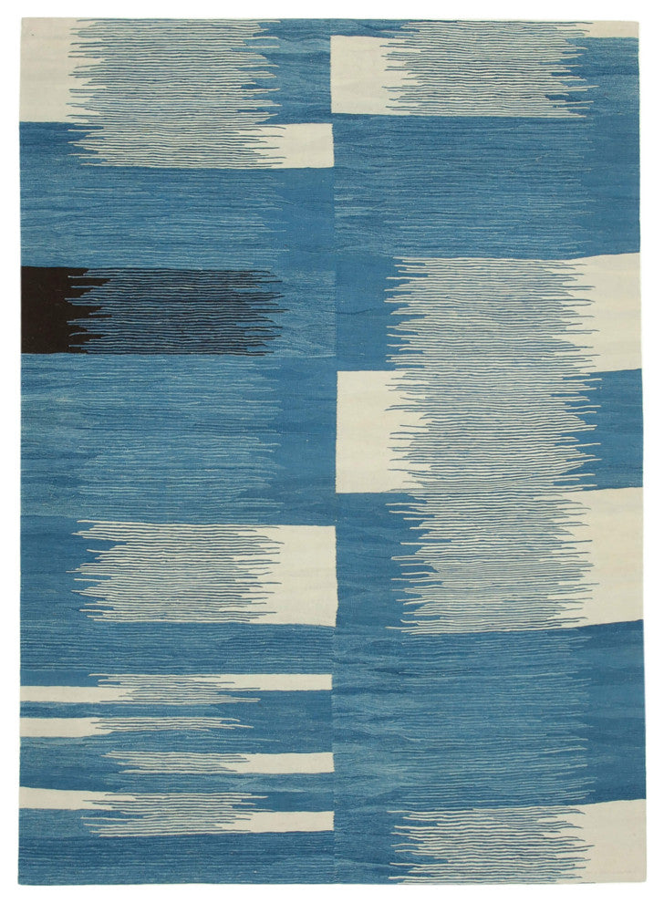 Rug N Carpet - Handwoven Turkish 7' 3'' x 10' 1'' Flatweave Wool Kilim Rug