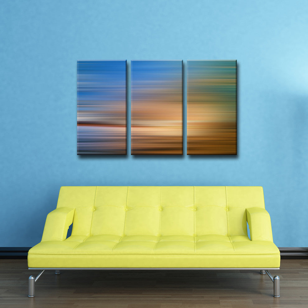 Ready2HangArt 'Blur Stripes XXXVI' 3-PC Canvas Wall Art Set, 24 in. Highx12 in