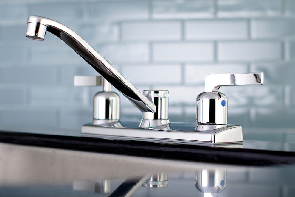 Kingston Brass 8" Centerset Kitchen Faucet, Polished Chrome