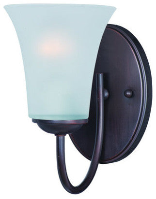 Maxim 10051 Logan 5"W Bath Light - Oil Rubbed Bronze / Frosted Glass