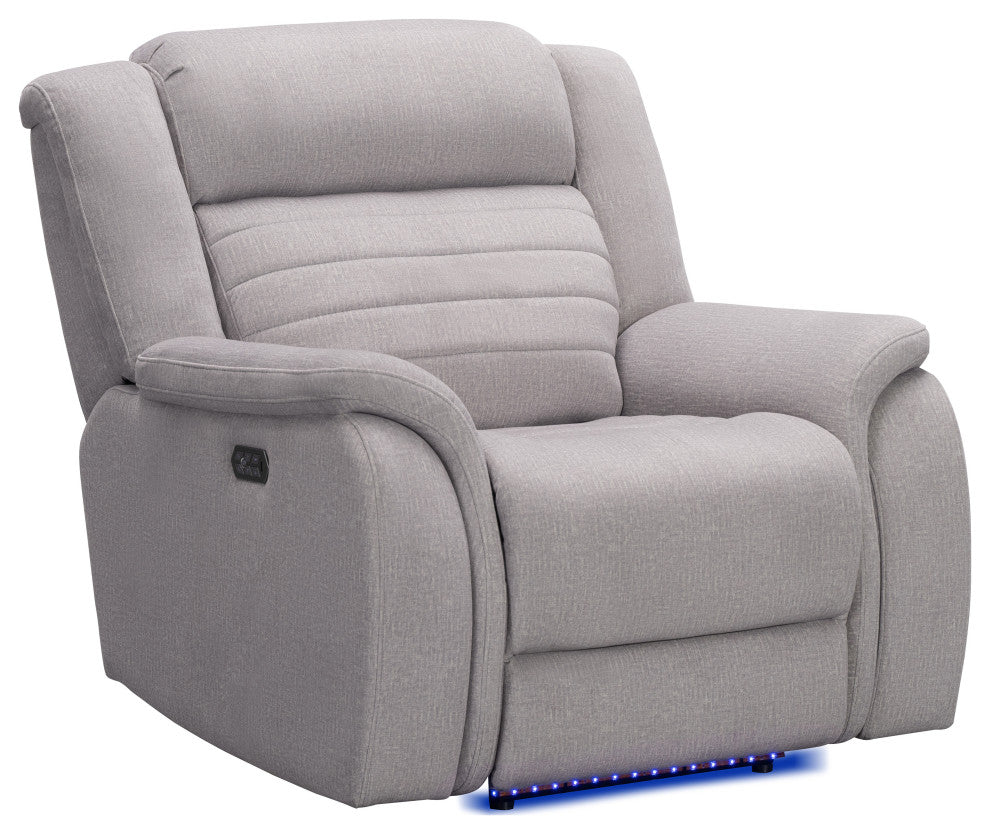 George Power Reclining Chair With Heat + Massage, Gray