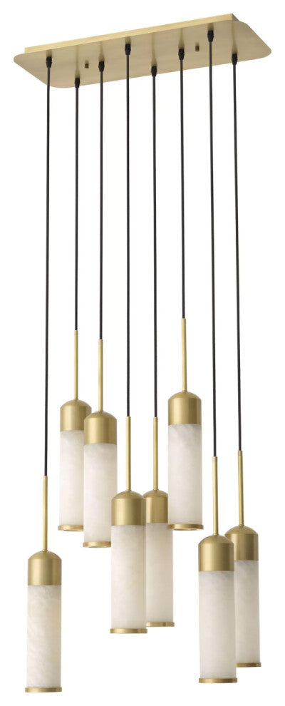 Tubular Alabaster Modern Chandelier | Eichholtz Eos