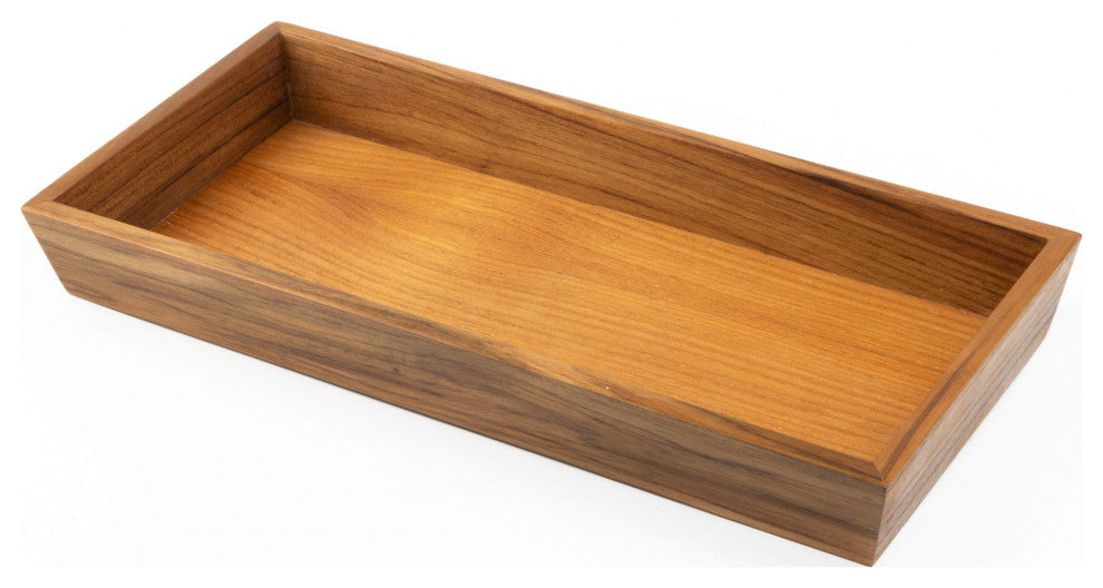 Traditional Solid Teak Vanity Tray