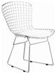 Mod Made Chrome Wire Side Chair, White