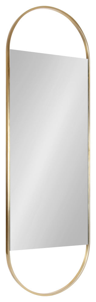 Nobles Framed Capsule Mirror, Gold 16x48