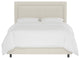 Ana Upholsterd Border Bed, Linen Talc, Twin
