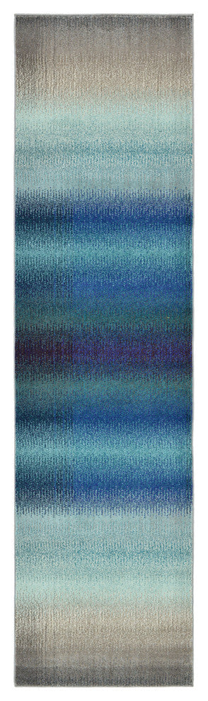 Rug Unique Loom Estrella Blue Runner 2' 7 x 10' 0