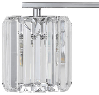 Coco Prism Vintage Metal/Glass Glam LED Vanity Light, Width: 29.75"