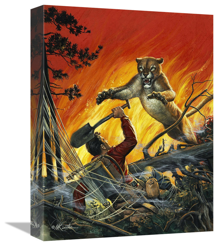 "In a Hot Spot" Stretched Canvas Giclee by Mort Kunstler, 12"x16"