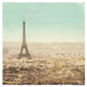 "Eiffel Landscape Letter Blue II" Digital Paper Print by Sue Schlabach, 32"x32"