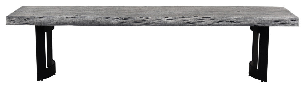 Industrial Bent Bench Extra Small Weathered Grey - Grey