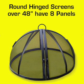 Master Flame 34" Diameter Fire Pit Screen, Hinged Round, Hybrid
