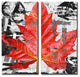 Fall Ink XIV, Canvas Wall Art 2-Piece Canvas Art Set, 20"