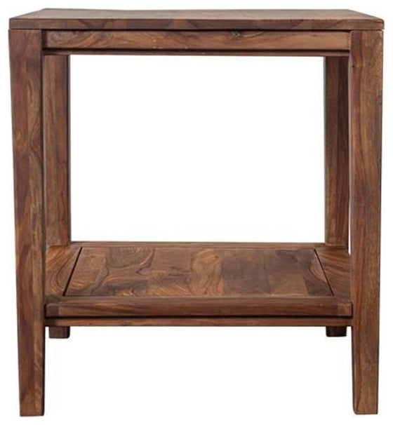 Porter Designs End Table Coffee Accent Table Rectangle in Wood - Brown