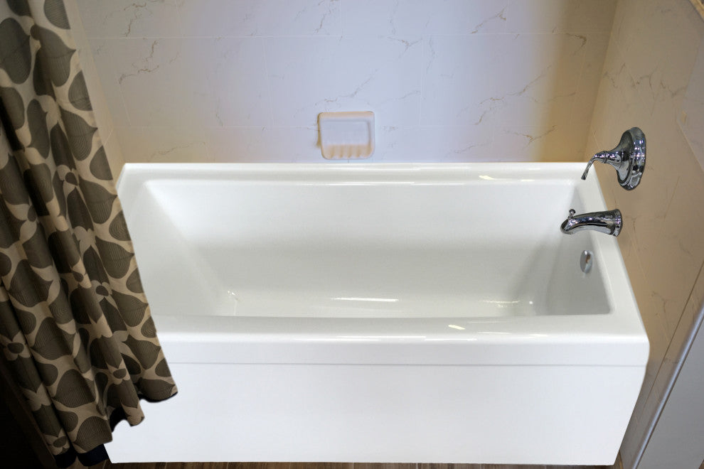 Zen 60"x30" Left Hand Silver Series Hydro Massage Bath
