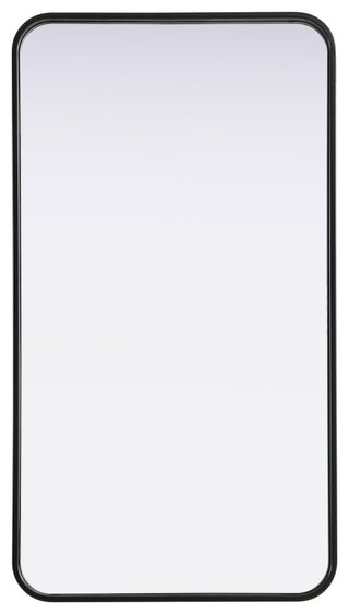 Home Living Contour Metal Rectangle Mirror 20x36, Black