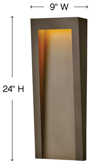 Hinkley Lighting 2145 Taper 120v 11w 24" Tall Coastal Elements - Textured Black