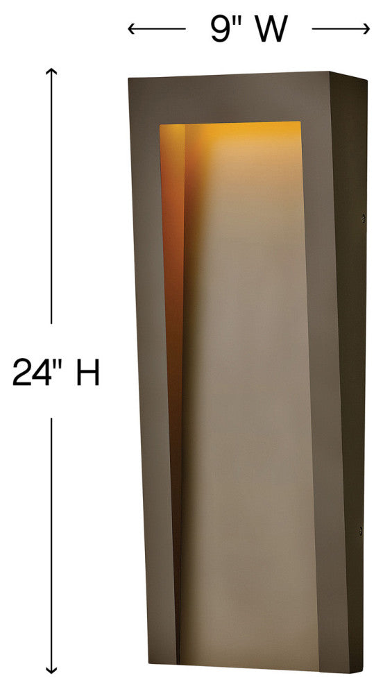 Hinkley Lighting 2145 Taper 120v 11w 24" Tall Coastal Elements - Textured Black