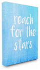"Reach For The Stars Blue And White" Stretched Canvas Wall Art