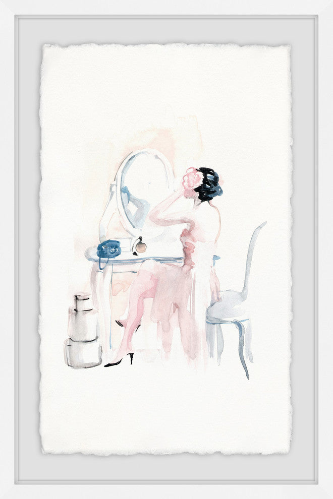 "White Vanity" Framed Painting Print, 24"x36"