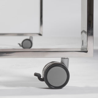 Dillon Side Return, Gray/Polished Stainless Steel