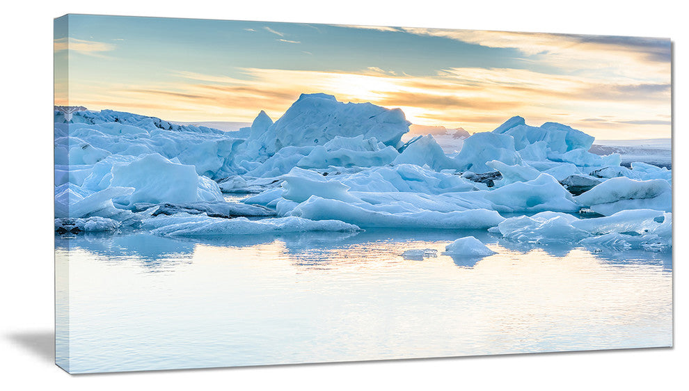 "Icebergs in Glacier Lagoon" Canvas Print