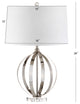 Logan 26" Metal Orb Table Lamp, Polished Nickel