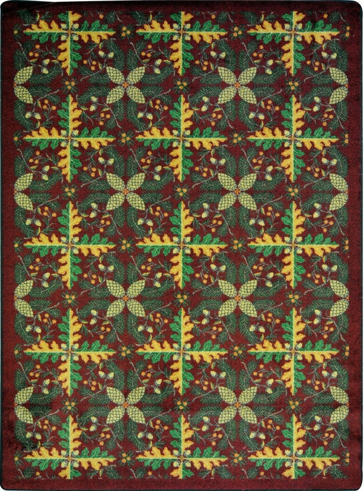 Kaleidoscope Rug, Tahoe, 7'8"x10'9", Burgundy