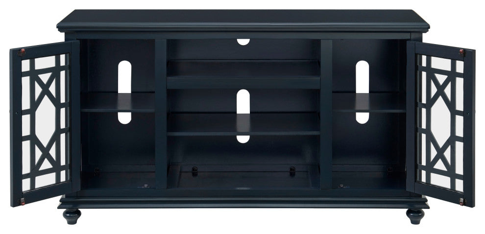 Elegant 2 Door TV Stand, Catalina Blue