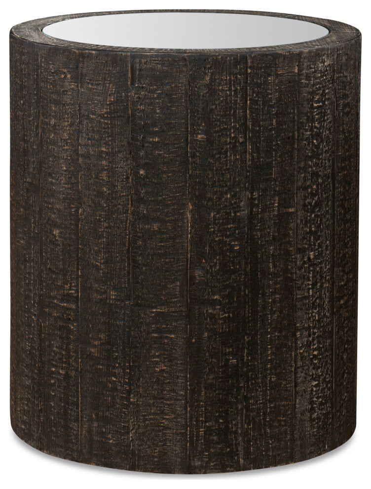 Uttermost Sequoia Mirrored Drum Table