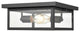 2 Light 12" Powder Coat Black Outdoor