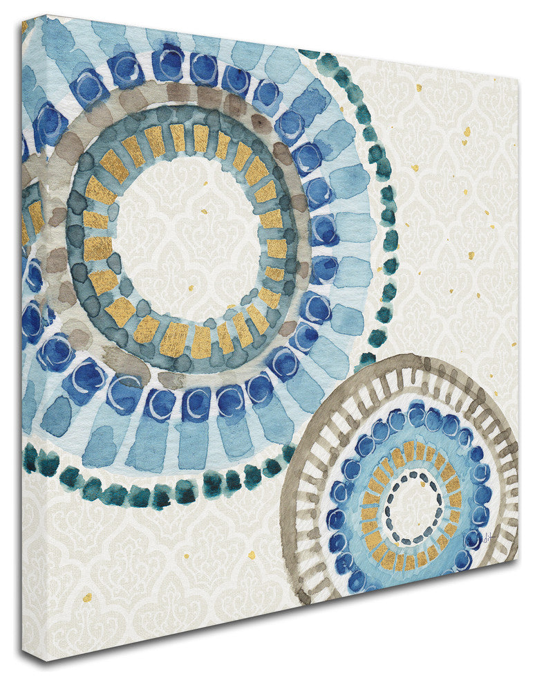 Lisa Audit 'Indigold XVI' Canvas Art, 14"x14"