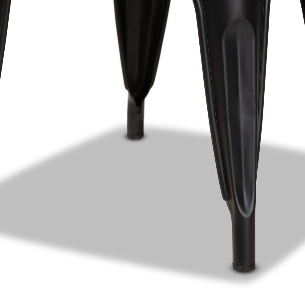 Lianne Industrial 4-Piece Dining Chairs, Black