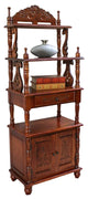 Traditional Bookcase, Hardwood Frame With Carved Accents & Ample Space, Walnut