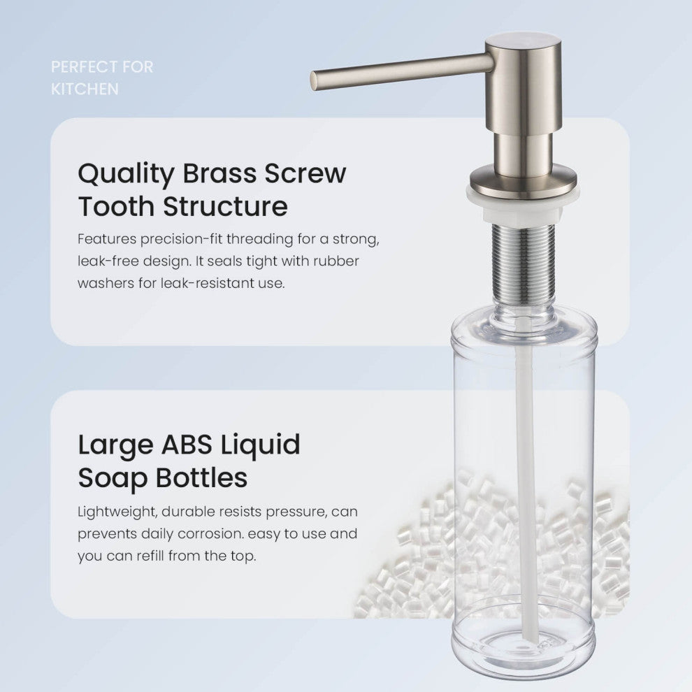 KIBI Kitchen Soap Dispenser KSD100, Brushed Nickel