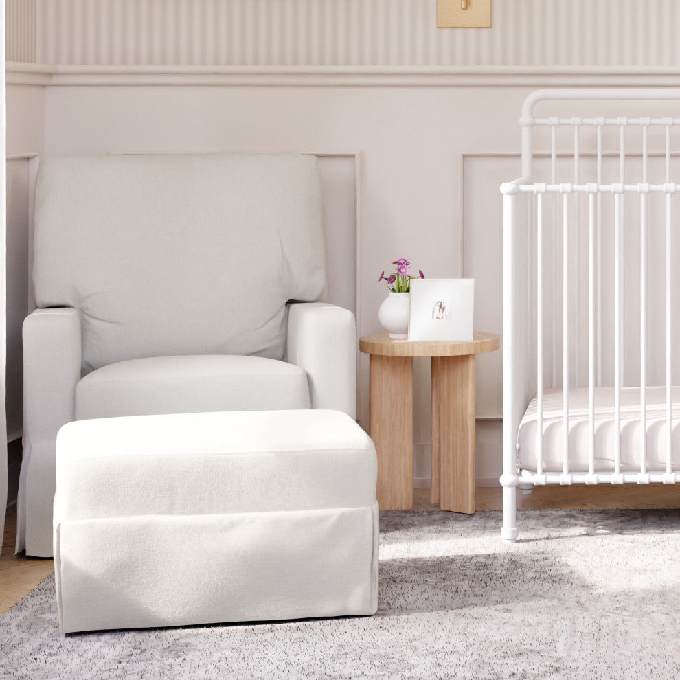Crawford Gliding Ottoman, Performance Cream Eco-Weave