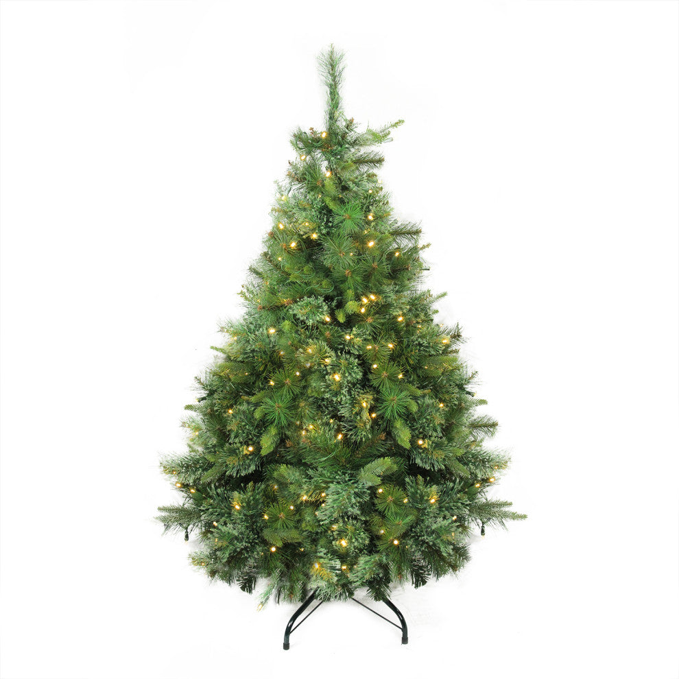 Pre-Lit Cashmere Mixed Pine Christmas Tree, LED Lights, 4.5'x37"