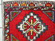 Handmade vintage Turkish Yastik rug 1.6' x 3.5' (48cm x 107cm) 1950s