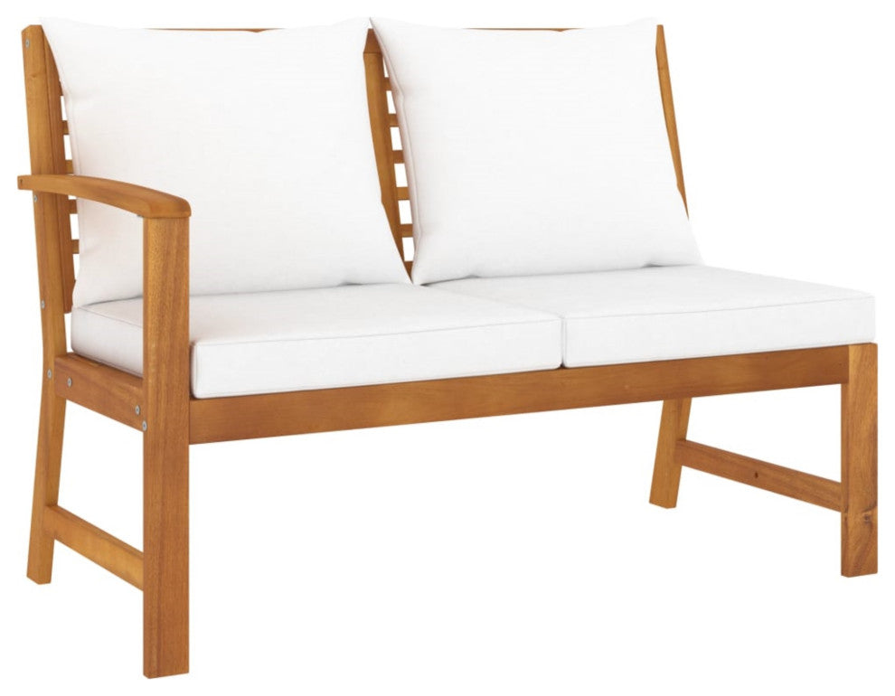 Vidaxl 9 Piece Garden Lounge Set With Cushion Cream Solid Acacia Wood