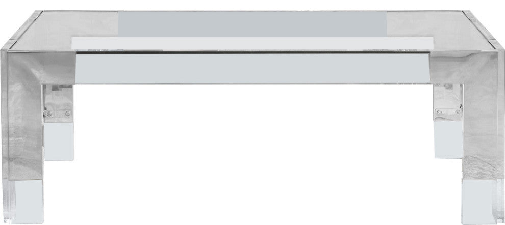 Casper Coffee Table, Chrome, Rectangular