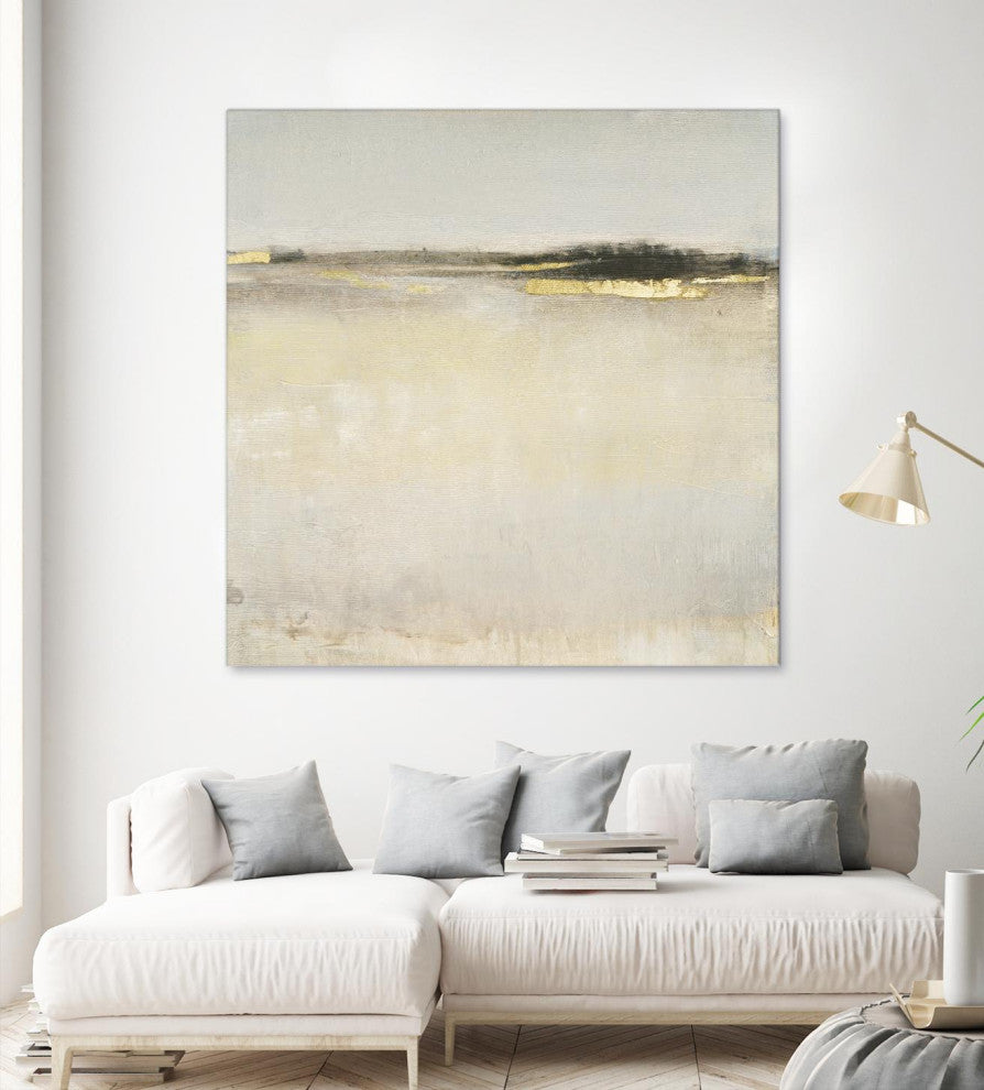 "Embellished Subtle Scape I" Fine Art Giant Canvas print 72"x72"