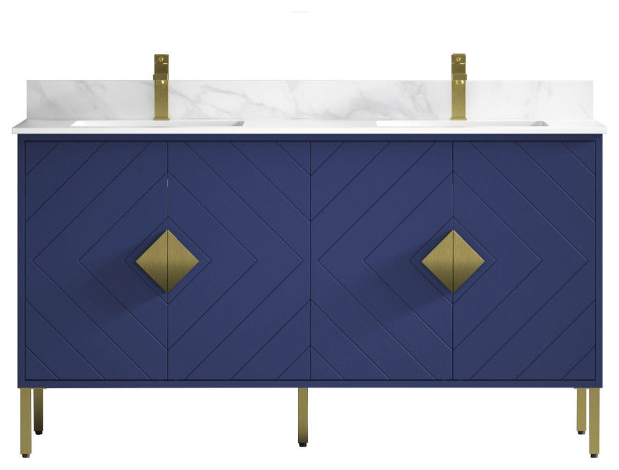 60" Tennant Brand Eileen Modern style Double sink bathroom vanity