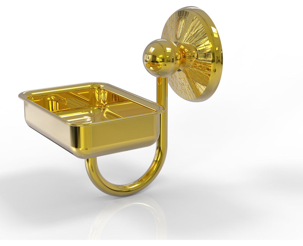Prestige Monte Carlo Wall Mounted Soap Dish, Polished Brass